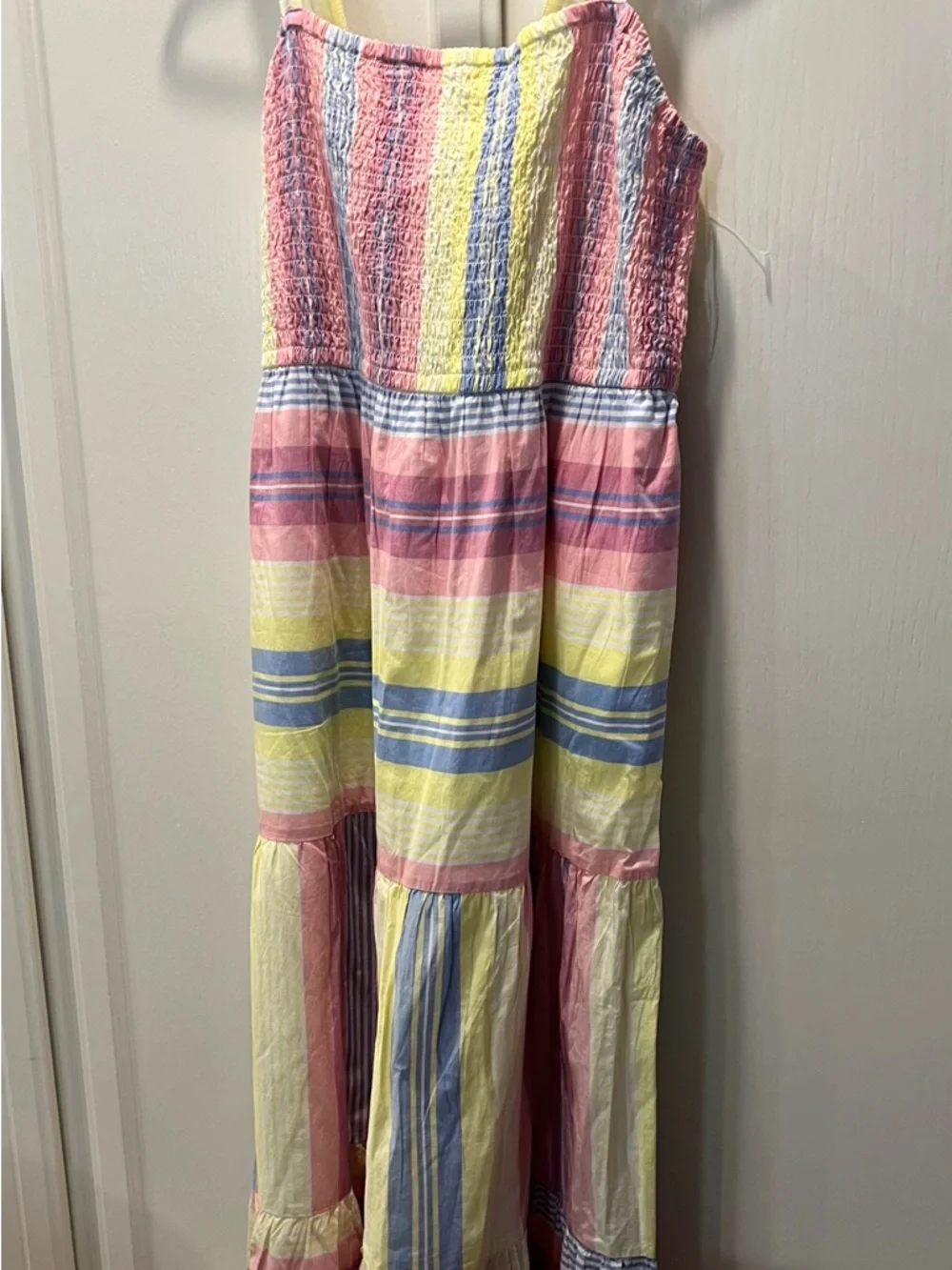 New Lane Bryant Pastel Striped Smocked Maxi Dress. Size 18/20